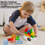 3D Tetra Tower Game Stacking Stack Building Blocks Board Game for Kids, Adults, Friends