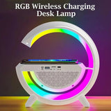 Shaped Wireless Charger Bluetooth Speaker Colorful Atmosphere Lamp