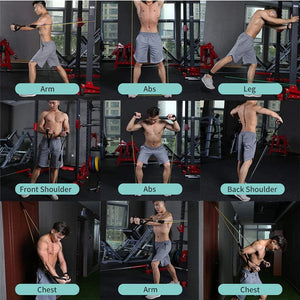 11 Pcs Power Exercise Resistance Band Set