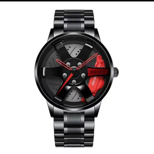 Stainless Steel Rotating Wheel Watch
