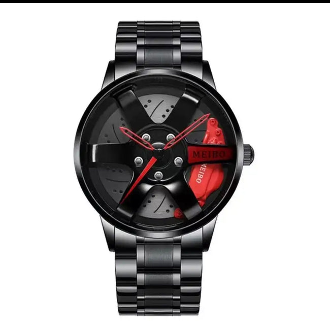 Stainless Steel Rotating Wheel Watch