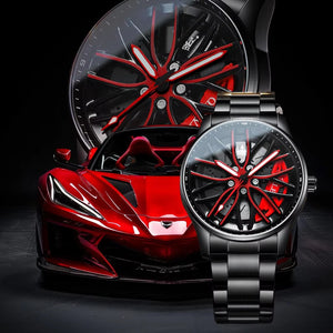 Stainless Steel Rotating Wheel Watch