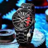 Stainless Steel Rotating Wheel Watch
